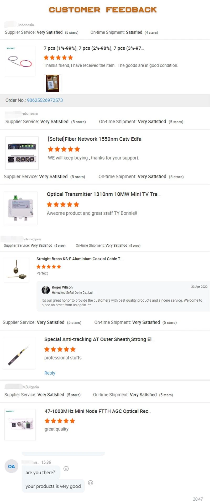 Buyer Feedback